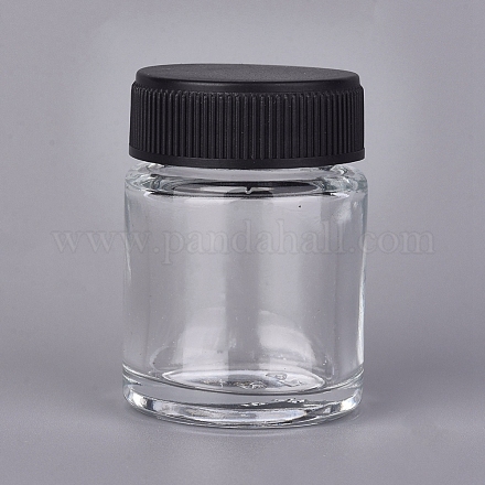 22mlガラス空瓶  ガラス瓶  ねじ蓋付き  詰め替え式ボトル  ブラック  3.6x5cm  容量：22ml（0.74液量オンス） MRMJ-WH0059-92-1