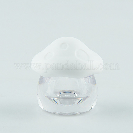 Récipient rechargeable en acrylique transparent en forme de champignon avec couvercle en plastique pp PW-WG73815-09-1