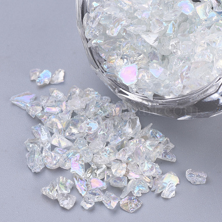 Transparentes perles de rocaille en verre X-SEED-Q029-B-01-1