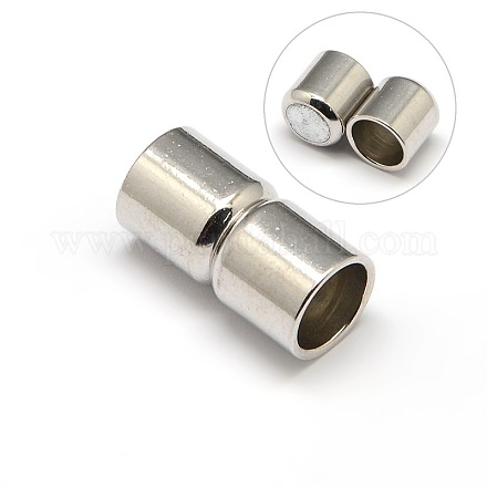 Column Brass Magnetic Clasps KK-M065-P-1