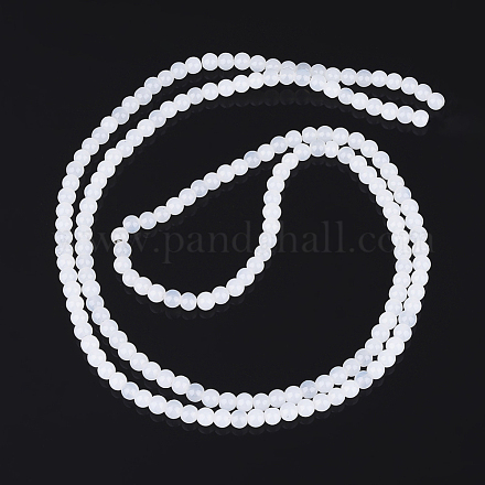 Chapelets de perles en verre imitation jade DGLA-S076-4mm-21-1