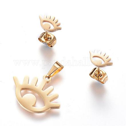 Kits de bijoux en 304 acier inoxydable SJEW-N0038-05G-1