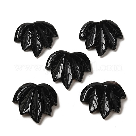 Pendentifs sculptés en onyx noir naturel (teints et chauffés) G-K353-01I-1