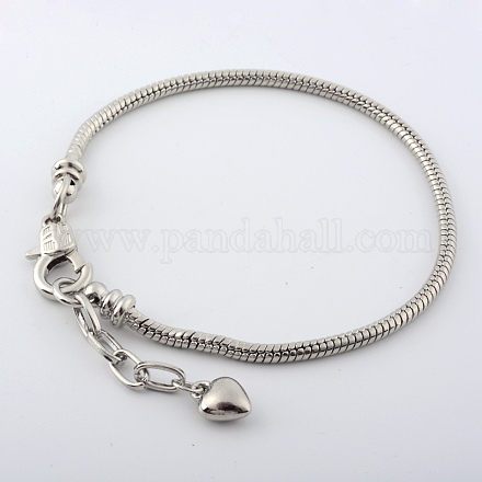 Laiton européen bracelets de style pour la fabrication de bijoux X-KK-R031-06-1