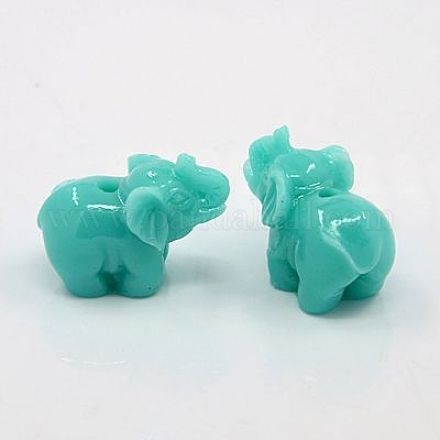 Synthetic Coral Elephant Beads X-CORA-E014-05-1