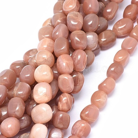 Natürliche sunstone Perlen Stränge G-O173-089-1