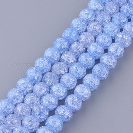Crackle sintetico perle di quarzo fili GLAA-S134-8mm-12-1