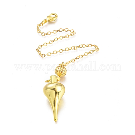 Brass Pointed Dowsing Pendulums KK-K239-03G-1