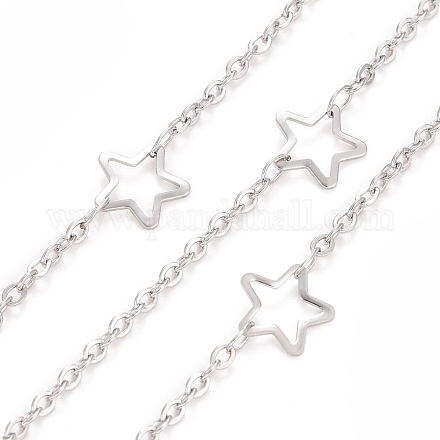 304 cadenas portacables con eslabones en estrella de acero inoxidable CHS-E006-02P-1