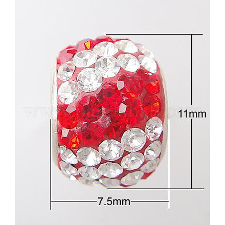 Austrian Crystal with 925 Sterling Silver Single Core European Beads CPDL-D007-1-1
