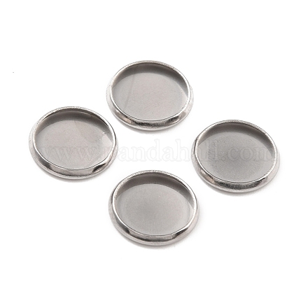 316 Surgical Stainless Steel Cabochon Tray Settings STAS-I187-06G-P-1