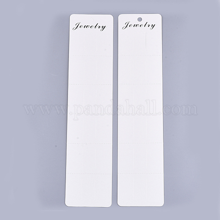 厚紙ヘアクリップ表示カード  長方形  アイボリー  28.9x6.4cm CDIS-T003-16-1