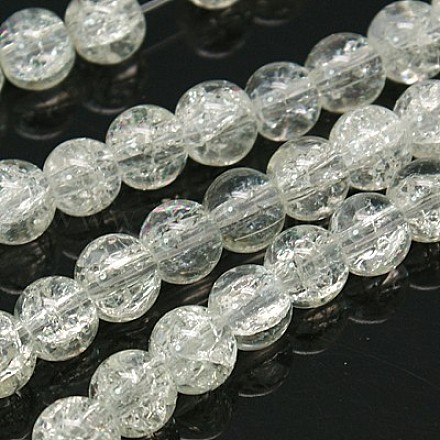 Crackle Glass Beads Strands GGC6mmY-A1-1