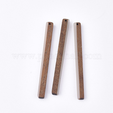 Grandes colgantes de resina y madera de nogal X-RESI-T035-02-1