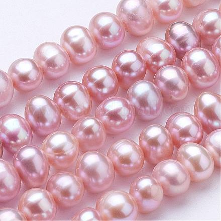 Natural Cultured Freshwater Pearl Beads Strands PEAR-F004-06-1