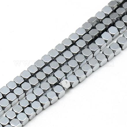 Electroplate Non-magnetic Synthetic Hematite Beads Strands G-Q486-61D-1