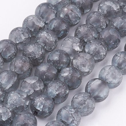 Chapelets de perles en quartz craquelé synthétique X-CCG-K002-8mm-08-1