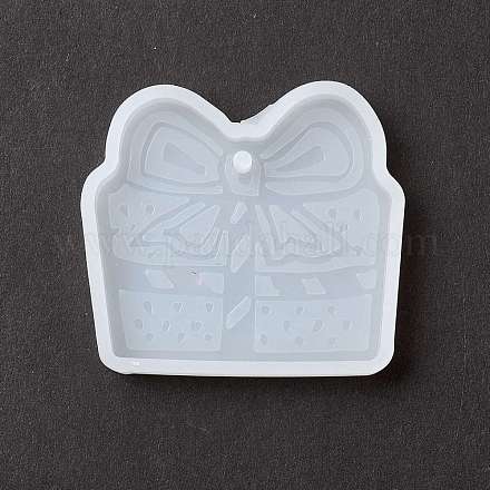 Stampi in silicone con ciondolo a forma di scatola regalo fai da te a tema natalizio DIY-K054-05-1