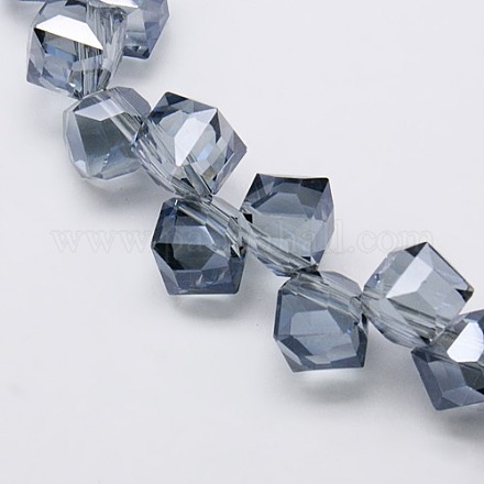 Crystal Glass Cube Beads Strands GLAA-F013-A01-1