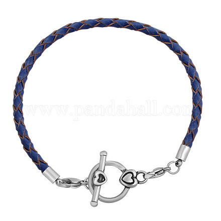 Braided Leather Cord Bracelet Makings MAK-M021-08-C-1