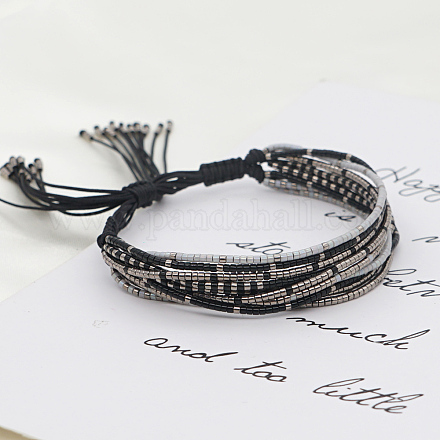 Miyuki Glass Seed Beads Multi-strand Bracelets for Women BJEW-C011-02B-1