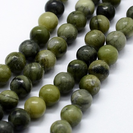 Natural Xinyi Jade/Chinese Southern Jade Beads Strands G-I199-07-6mm-1