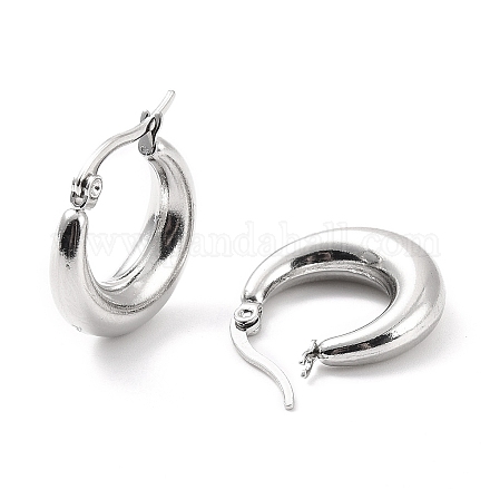304 массивные серьги-кольца из нержавеющей стали для женщин EJEW-F280-06A-P-1