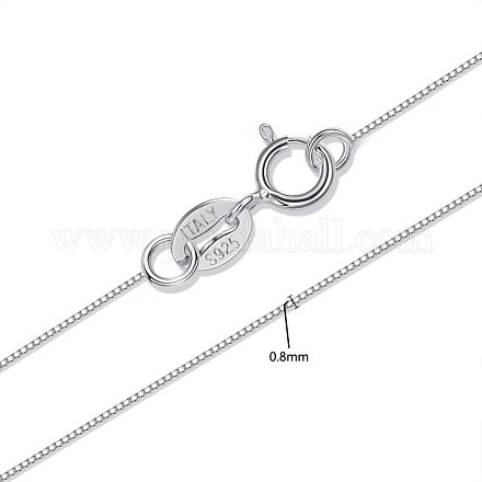 925 Sterling Silber Box Kette Halsketten NJEW-BB35180-A-18-1