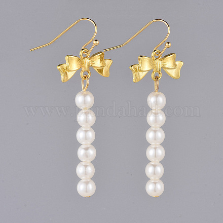 Pendientes de perlas de imitación de plástico abs EJEW-JE03632-01-1