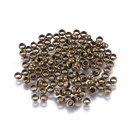 Perles à écraser en laiton  E002-4mm-AB-NF-1
