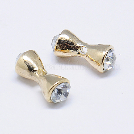 Alloy Rhinestone Beads ALRI-D009-01G-NF-1