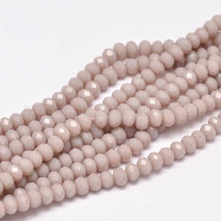 Faceted Rondelle Glass Beads Strands X-GLAA-I033-3mm-13-1