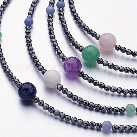 Gemstone Beaded Bracelets/Necklaces NJEW-JN01705-1