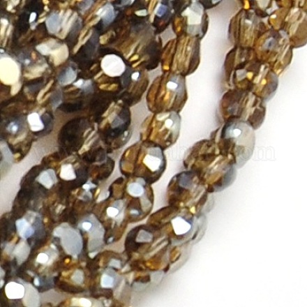 Chapelets de perles en verre électroplaqué EGLA-A002-4mm-H11-1