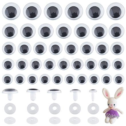 Superfindings 5 style artisanat yeux de poupée en plastique yeux de jouet en peluche DIY-FH0005-04-1