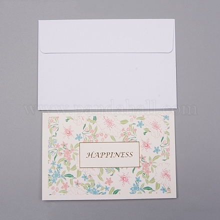 Конверты и цветочные узоры наборы благодарственных открыток DIY-WH0161-23C-1