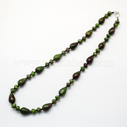 Collane di perline gemstone alla moda NJEW-R210-01-1