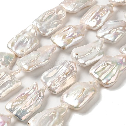 Chapelets de perles en Keshi naturel PEAR-E016-002-1