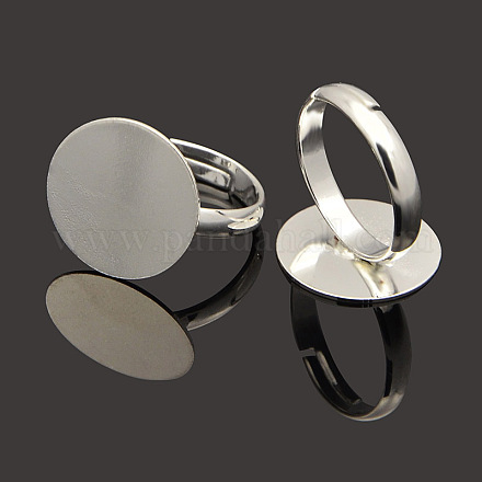 Réglables anneau de garniture en laiton mise composants pour la fabrication de bijoux KK-J181-39S-NF-1