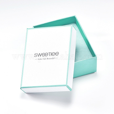（訳あり商品：黄ばみ）  四角形の厚紙箱  ホワイト  10.3x7.8x3.8cm SW-Pack-003-1