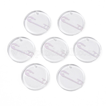 Pendentifs en résine transparente RESI-N030-005A-1