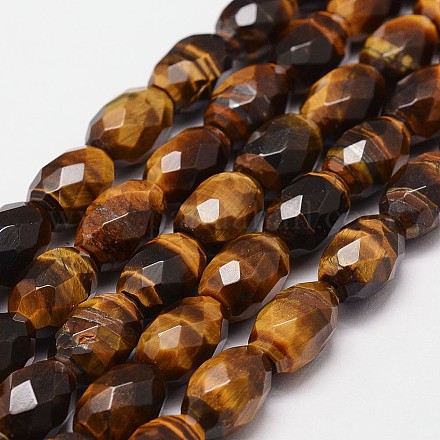 Natürlichen Tigerauge Perlen Stränge G-N0179-02-10x15mm-1