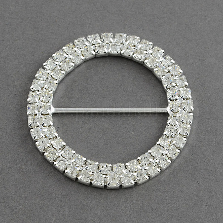 Brillante anillo de boda de la cinta invitación hebillas X-RB-R007-50mm-01-1