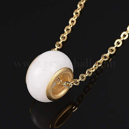 304 Stainless Steel Pendant Necklaces NJEW-G302-15G-1