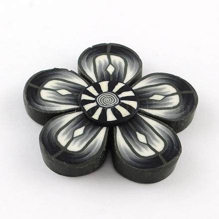 Polymer Clay Flower Beads CLAY-R058-01-1