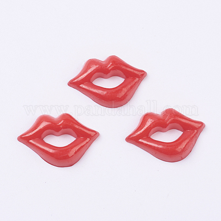 Acrylic Lip Shaped Cabochons X-BUTT-E024-B-04-1