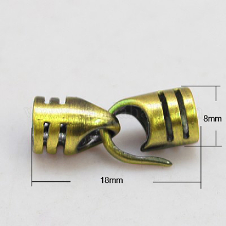 Brass S-Hook Clasps KK-E270-18x8mm-AB-NR-1