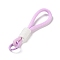 Braided Nylon Strap, Alloy Clasp for Key Chain Bag Phone Lanyard, Violet, 155mm