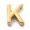 Ion Plating(IP) 304 Stainless Steel Charms, Letter Charm, Real 18K Gold Plated, Letter K, 9.5x8x3mm, Hole: 1.6mm