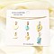 Synthetic Turquoise & Shell Heart Pendant & Necklaces & Bracelets Sets, 304 Stainless Steel Jewelry Sets for Women, Real 14K Gold Plated, 18.11 inch(460mm)